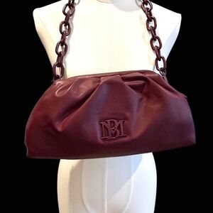 New Badgley Mischka Wrapped Frame Bag Plum
